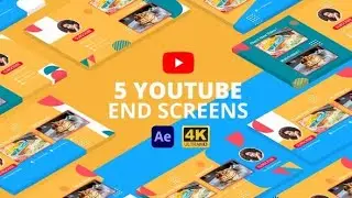 YouTube End Screens Vol.3 | After Effects Template Download