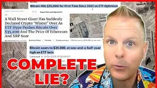 IT’S SUCH BS! THEY’RE LYING TO YOU ABOUT BITCOIN PUMP & ETF