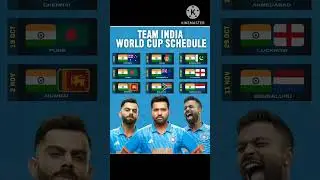 Team india world cup 2023 schedule #shorts #cwc23