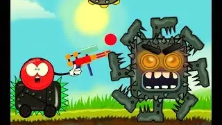 Многоногий квадрат нападает на красный шарик - мультик игра. Мультики для детей про красный шар