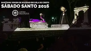 Cortejo Procesional Soledad de Escuela de Cristo, Sábado Santo 2016. Antigua Guatemala.