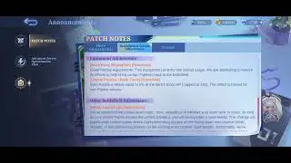 Kalea Rafa Selena Cici Karie Buff & Hilda Hanzo Harith Nerf - Patch Notes 1.9.48 Advance Server MLBB
