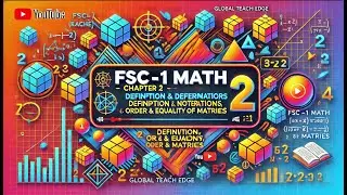 FSC - 1 Math | Chapter 2: Matrices and Determinants | Definition, Notations, Order & Equality
