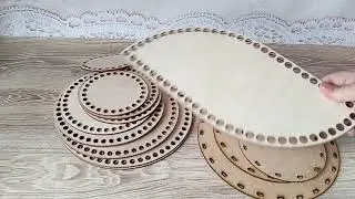 Деревянные донышки для плетения корзин из бумажной лозы