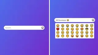 How To Create Search Bar With Emoji Icons Using HTML & CSS & JS | Input Fields