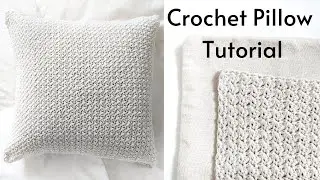 Beginner Farmhouse Style Crochet Pillow Tutorial - DIY Farmhouse Pillow Cover