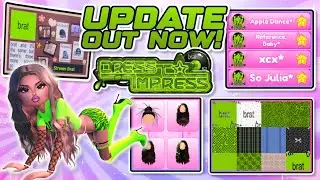 CHARLI XCX x Dress To Impress BRAT UPDATE OUT! NEW CLOTHES, HAIR, MAKEUP, MAP AND MORE!  🍏 | Roblox