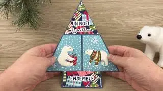 Carte Sans Fin Sapin Ours Mignon - Christmas Tree Never Ending Card