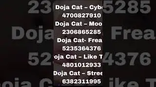 Doja Cat Roblox ID Codes 