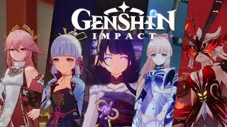 Inazuma Archon Quest - All Cutscenes | Genshin Impact