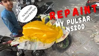 Repaint my pulsar NS200 bs3 | Galat paint kar diya bike par | modification going wrong 😑 #motovlog