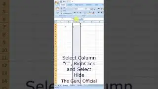 Hide and Unhide a Column in Ms-Excel Tutorial 
