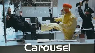 Carousel (short film) 'frozen' robbery shootout