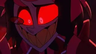 Alastor derrotado pero cantando 3 diferentes canciones.