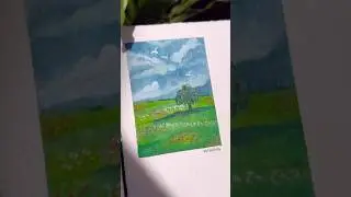 I paint on my handmade sketchbook 🎨✨🌿 