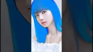 🥵🤒Blackpink lisa looks like a godess in blue hair💙#shorts #blackpink #kpop #music #song #viral