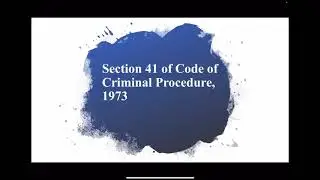 Arrest under code of Criminal Procedure, 1973