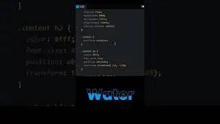 Create Water effect using #html #css