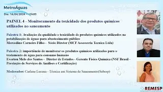 Monitoramento da toxicidade dos produtos químicos utilizados no saneamento