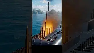 Submarine Launches Missiles in Modern Warships #shorts
