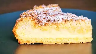 Насыпной тертый пирог с кремом. Бюджетный вариант чизкейка.