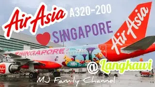 Sunday Morning Plane Spotting AirAsia 🇲🇾 A320-200 9M-AHZ Latest Livery (Love Singapore) At Langkawi