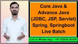 Java Live Classes Batch | Core Java | Advance Java Spring Springboot | Admission Open