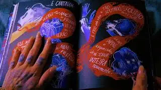 ASMR - Folhando o livro Floresta dos Medos, Page turning, Fire, Sussurros