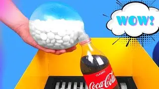 Experiment: Shredding Machine and Coca Cola and Mentos