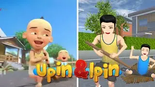 Tiru Aksi Upin Ipin Lembaga Hitam Mengejar Upin Ipin Ketakutan versi Sakura School Simulator