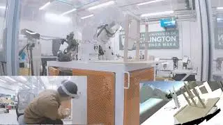 VR Control Calibration | VR Controlled ABB 1200 w/ Suction Cup picking up GIB