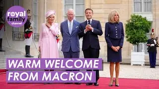King Charles and Queen Camilla Enter Presidential Palace with President Macron