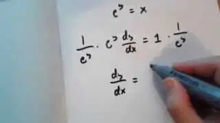 If y=lnx, dy/dx=1/x (Proof - Alternative Short Cut, Implicit Differentiation)