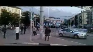 Проход Зенитовских болельщиков в Калининграде.