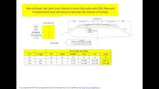 RD 01 HOW TO DRAW ROAD CROSS SECTION IN AUTO CAD AND CALCULATE THE VOLUME AND AREA OF EACH LAYER.