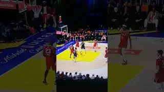 Bam Adebayo throws ball off Jokic back, Hits 3 😂 #NBA