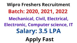 Wipro Off-Campus Drive 2022 || Batch: 2020, 2021, 2022 || Apply Fast