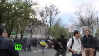 Donetsk violence video  Tension, anger, brutality unleashed on east Ukraine city streets
