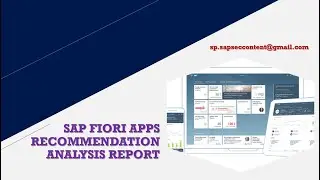 SAP Fiori Apps Recommendation Analysis Report
