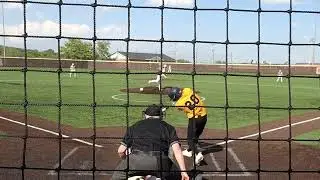 20240507 Lead Off First Pitch HR to LCF vs Windsor Behind Plate Tight View