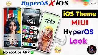 Xiaomi HyperOS X iOS - iOS Theme Miui / HyperOS Looking Lockscreen🔥| Without Root or APK✅
