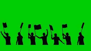 Crowd green screen animation with sound effects|@editorg8101