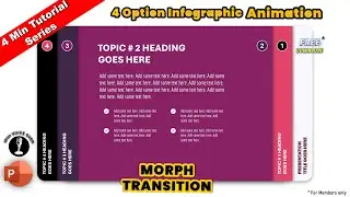 155.[4 Min Tutorial] PowerPoint Animation - Interactive Agenda Slide using MORPH transition