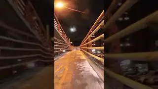 Ночь, Улица, Луна-Фонарь и Моноколесо! Санкт-Петербург пешеходный переход 