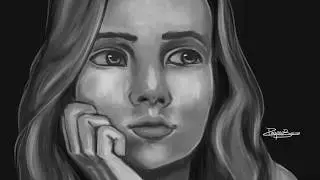 Garota - Speed Painting | Valores Tonais