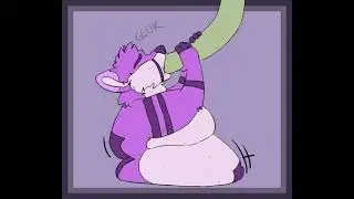 Furry weight gain animation 