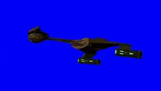Klingon D7 Battle Cruiser blue screen
