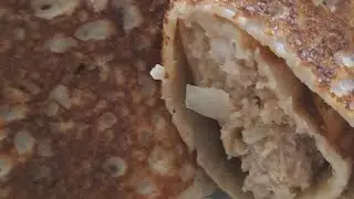Блины из ржаной муки с мясом
