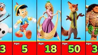 Disney Characters Ages Revealed! 😱 Youngest to Oldest (Disney & Pixar) 