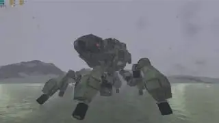Space Engineers | Crab Mech walking on Triton